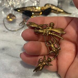 Vintage Antiqued Gold Ear Cover Cuff-Boutique